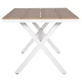 ΤΡΑΠΕΖΙ ΑΛΟΥΜΙΝΙΟΥ ΟΡΘΟΓΩΝΙΟ TAWNEE HM6037.02 ΛΕΥΚΟ-POLYWOOD ΦΥΣΙΚΟ 150x89,5x73Υεκ