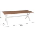 ΤΡΑΠΕΖΙ ΑΛΟΥΜΙΝΙΟΥ ΟΡΘΟΓΩΝΙΟ TAWNEE HM6039.02 ΛΕΥΚΟ-POLYWOOD ΦΥΣΙΚΟ 219,5x89,5x73Υ