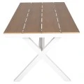 ΤΡΑΠΕΖΙ ΑΛΟΥΜΙΝΙΟΥ ΟΡΘΟΓΩΝΙΟ TAWNEE HM6039.02 ΛΕΥΚΟ-POLYWOOD ΦΥΣΙΚΟ 219,5x89,5x73Υ