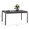 ΤΡΑΠΕΖΙ ΑΛΟΥΜΙΝΙΟΥ RACHEL HM6339.01 ΓΚΡΙ 150x80x75Υεκ.
