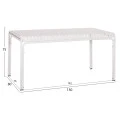ΤΡΑΠΕΖΙ ΑΛΟΥΜΙΝΙΟΥ RACHEL HM6339.02 ΛΕΥΚΟ 150x80x75Υεκ.