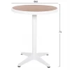 ΤΡΑΠΕΖΙ ΑΛΟΥΜΙΝΙΟΥ ΣΤΡΟΓΓΥΛΟ ALEXA HM6086.02 ΛΕΥΚΟ-POLYWOOD TOP ΦΥΣΙΚΟ Φ60x73Υεκ.