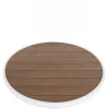 ΤΡΑΠΕΖΙ ΑΛΟΥΜΙΝΙΟΥ ΣΤΡΟΓΓΥΛΟ ALEXA HM6086.02 ΛΕΥΚΟ-POLYWOOD TOP ΦΥΣΙΚΟ Φ60x73Υεκ.