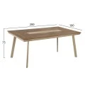 ΤΡΑΠΕΖΙ ΑΛΟΥΜΙΝΙΟΥ TABER HM5131.04 ΚΑΠΟΥΤΣΙΝΟ ΜΕ POLYWOOD TOP 200x100x75Υεκ