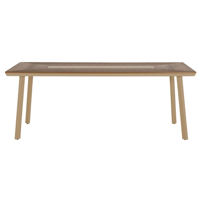 ΤΡΑΠΕΖΙ ΑΛΟΥΜΙΝΙΟΥ TABER HM5131.04 ΚΑΠΟΥΤΣΙΝΟ ΜΕ POLYWOOD TOP 200x100x75Υεκ