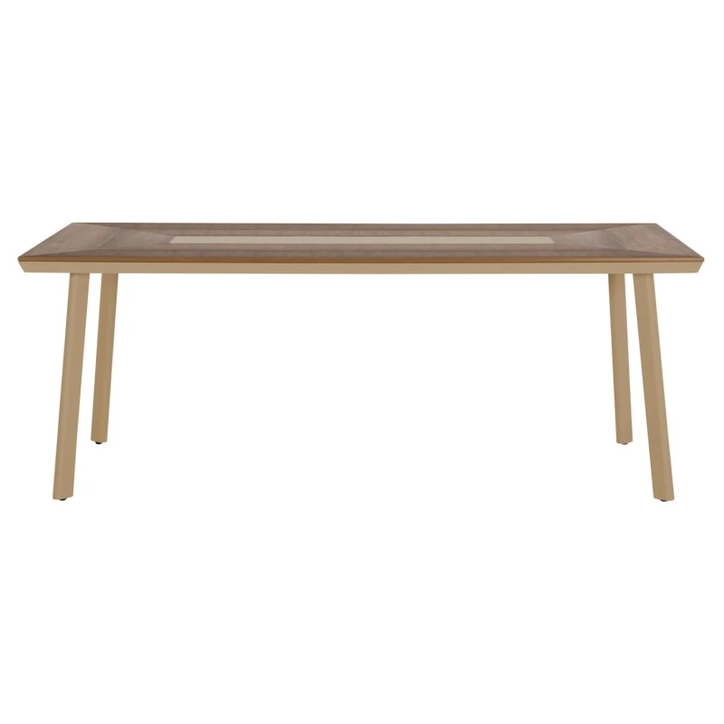 ΤΡΑΠΕΖΙ ΑΛΟΥΜΙΝΙΟΥ TABER HM5131.04 ΚΑΠΟΥΤΣΙΝΟ ΜΕ POLYWOOD TOP 200x100x75Υεκ