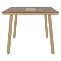ΤΡΑΠΕΖΙ ΑΛΟΥΜΙΝΙΟΥ TABER HM5131.04 ΚΑΠΟΥΤΣΙΝΟ ΜΕ POLYWOOD TOP 200x100x75Υεκ