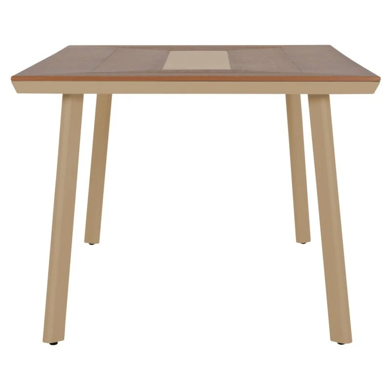 ΤΡΑΠΕΖΙ ΑΛΟΥΜΙΝΙΟΥ TABER HM5131.04 ΚΑΠΟΥΤΣΙΝΟ ΜΕ POLYWOOD TOP 200x100x75Υεκ
