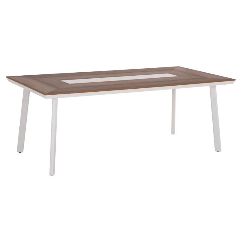 ΤΡΑΠΕΖΙ ΑΛΟΥΜΙΝΙΟΥ TABER ΜΕ POLYWOOD 200X100 ΛΕΥΚΟ HM5131.11