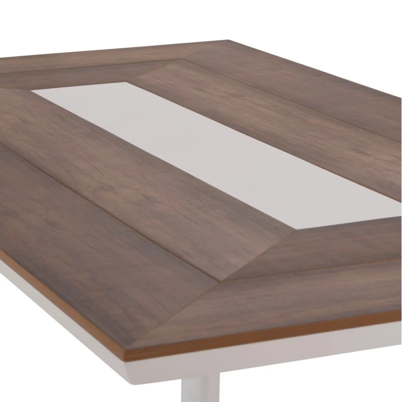 ΤΡΑΠΕΖΙ ΑΛΟΥΜΙΝΙΟΥ TABER ΜΕ POLYWOOD 200X100 ΛΕΥΚΟ HM5131.11