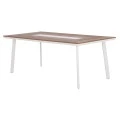 ΤΡΑΠΕΖΙ ΑΛΟΥΜΙΝΙΟΥ TABER ΜΕ POLYWOOD 200X100 ΛΕΥΚΟ HM5131.11