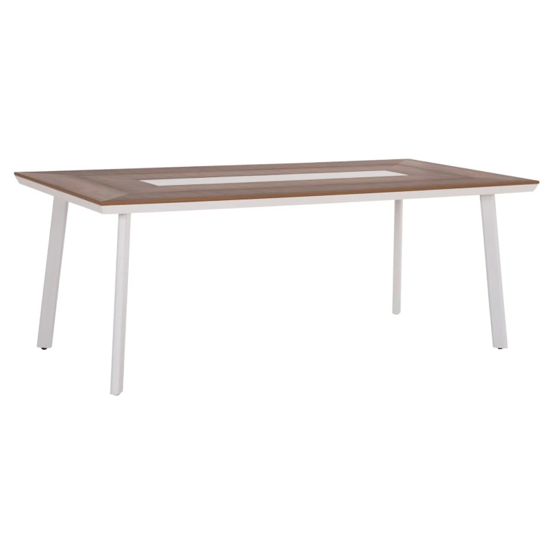 ΤΡΑΠΕΖΙ ΑΛΟΥΜΙΝΙΟΥ TABER ΜΕ POLYWOOD 200X100 ΛΕΥΚΟ HM5131.11