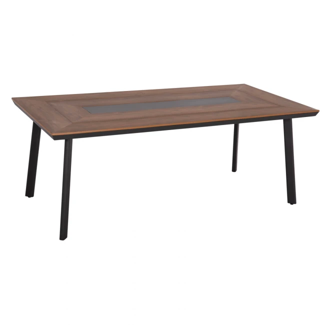 ΤΡΑΠΕΖΙ ΑΛΟΥΜΙΝΙΟΥ TABER ΜΕ POLYWOOD 200X94 ΓΚΡΙ HM5131.12