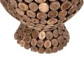 ΤΡΑΠΕΖΙ BAR ΣΤΡΟΓΓΥΛΟ LEEROY HM9806 KOMMATIA ΞΥΛΟΥ TEAK Φ120x120Υ εκ.