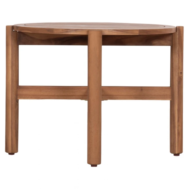 ΤΡΑΠΕΖΙ ΧΑΜΗΛΟ ΕΞ.ΧΩΡΟΥ ΣΤΡΟΓΓΥΛΟ SANJI HM6222 ΞΥΛΟ ΑΚΑΚΙΑΣ ΣΕ ΦΥΣΙΚΟ Φ66x48.5Υεκ.