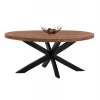 ΤΡΑΠΕΖΙ LEVINHO HM8483.11 OVAL 6εκ. ΠΑΧΟΣ ΑΠΟ ΜΑΣΙΦ ΞΥΛΟ MANGO 210x100x78Υ εκ.