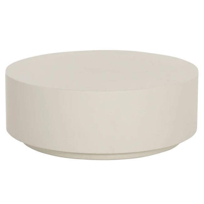 ΤΡΑΠΕΖΙ ΜΕΣΗΣ ΣΤΡΟΓΓΥΛΟ KYOKO HM6579.02 ΜΠΕΖ FIBER CEMENT Φ90x34Υεκ.
