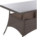 ΤΡΑΠΕΖΙ ΜΕΤΑΛΛΙΚΟ MILITARY RATTAN ΓΚΡΙ HM5141.31 120x70x75Υ εκ.