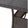ΤΡΑΠΕΖΙ ΜΕΤΑΛΛΙΚΟ MILITARY RATTAN ΓΚΡΙ HM5141.31 120x70x75Υ εκ.
