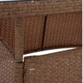 ΤΡΑΠΕΖΙ ΜΕΤΑΛΛΙΚΟ MILITARY RATTAN ΜΠΕΖ ΚΑΦΕ HM5141.32 120x70x75Υ εκ.