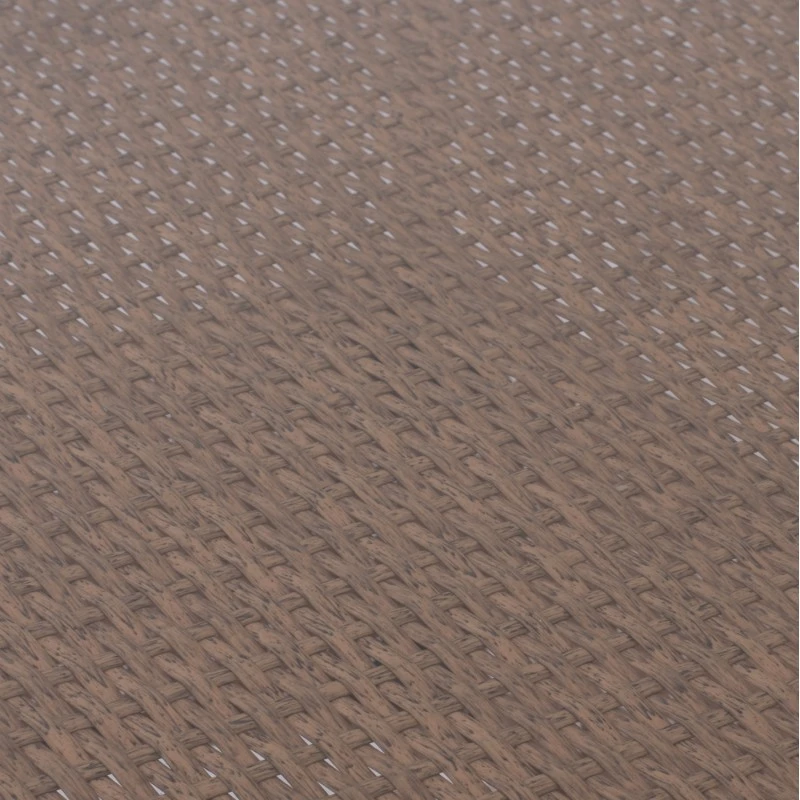 ΤΡΑΠΕΖΙ ΜΕΤΑΛΛΙΚΟ MILITARY RATTAN ΜΠΕΖ ΚΑΦΕ HM5141.32 120x70x75Υ εκ.