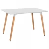 ΤΡΑΠΕΖΙ MINIMAL HM008.01 ΛΕΥΚΟ MDF, ΞΥΛΙΝΑ ΠΟΔΙΑ ΟΞΙΑ, 120Χ80X73Υ ΕΚ.