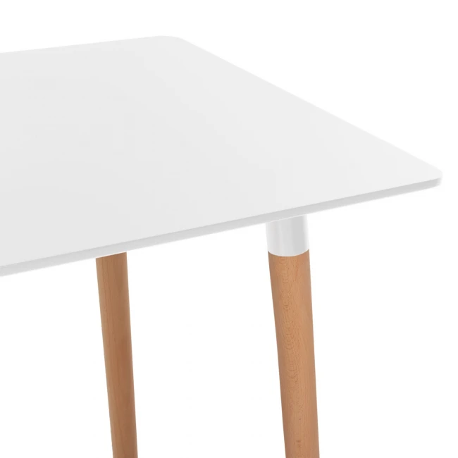 ΤΡΑΠΕΖΙ MINIMAL HM8581.01 ΛΕΥΚΟ MDF-ΠΟΔΙΑ ΟΞΙΑ ΣΕ ΦΥΣΙΚΟ ΧΡΩΜΑ- 120Χ60X74Υεκ.