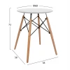 ΤΡΑΠΕΖΙ MINIMAL ΣΤΡΟΓΓΥΛΟ HM0060.01 ΛΕΥΚΟ ΧΡΩΜΑ MDF-ΠΟΔΙΑ ΟΞΙΑΣ ΦΥΣΙΚΟ Φ60Χ72Υεκ.