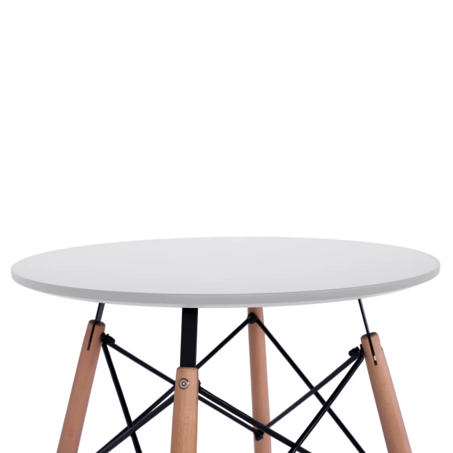 ΤΡΑΠΕΖΙ MINIMAL ΣΤΡΟΓΓΥΛΟ HM0060.01 ΛΕΥΚΟ ΧΡΩΜΑ MDF-ΠΟΔΙΑ ΟΞΙΑΣ ΦΥΣΙΚΟ Φ60Χ72Υεκ.