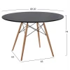ΤΡΑΠΕΖΙ MINIMAL ΣΤΡΟΓΓΥΛΟ HM8454.02 MDF ΣΕ ΜΑΥΡΟ-ΠΟΔΙΑ ΟΞΙΑΣ ΣΕ ΦΥΣΙΚΟ Φ120Χ74Υεκ.