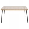 ΤΡΑΠΕΖΙ ΟΡΘΟΓΩΝΙΟ ALLEGRA HM5537.11 ΜΕΤΑΛ.ΜΑΥΡΟ-P.E. RATTAN ΦΥΣΙΚΟ 139,5x79,5x73Υεκ.