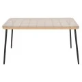 ΤΡΑΠΕΖΙ ΟΡΘΟΓΩΝΙΟ ALLEGRA HM5537.11 ΜΕΤΑΛ.ΜΑΥΡΟ-P.E. RATTAN ΦΥΣΙΚΟ 139,5x79,5x73Υεκ.
