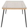 ΤΡΑΠΕΖΙ ΟΡΘΟΓΩΝΙΟ ALLEGRA HM5538.11 ΜΕΤΑΛ.ΜΑΥΡΟ-P.E. RATTAN ΦΥΣΙΚΟ 159,5x89,5x72Υεκ.