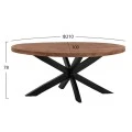 ΤΡΑΠΕΖΙ OVAL 6εκ.ΠΑΧΟΣ ΑΠΟ ΜΑΣΙΦ ΞΥΛΟ MANGO 210Χ100Χ78Υεκ. HM8483