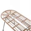 ΤΡΑΠΕΖΙ ΟΒΑΛ ΧΑΜΗΛΟ ALLEGRA HM5695.11 ΜΠΕΖ WICKER-ΜΑΥΡΟ ΜΕΤΑΛΛΟ 100x45x51,5Υεκ.