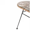 ΤΡΑΠΕΖΙ ΟΒΑΛ ΧΑΜΗΛΟ ALLEGRA HM5695.11 ΜΠΕΖ WICKER-ΜΑΥΡΟ ΜΕΤΑΛΛΟ 100x45x51,5Υεκ.