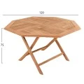 ΤΡΑΠΕΖΙ ΠΟΛΥΓΩΝΟ ΠΤΥΣΣΟΜΕΝΟ KARLIN HM6618 ΞΥΛΟ TEAK ΣΕ ΦΥΣΙΚΟ ΧΡΩΜΑ 120x120x75Yεκ.