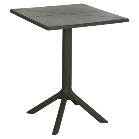 ΤΡΑΠΕΖΙ ΠΟΛΥΠΡΟΠΥΛΕΝΙΟΥ ΤΕΤΡΑΓΩΝΟ TERRIN HM6125.15 DARK OLIVE 60x60x75Υεκ.