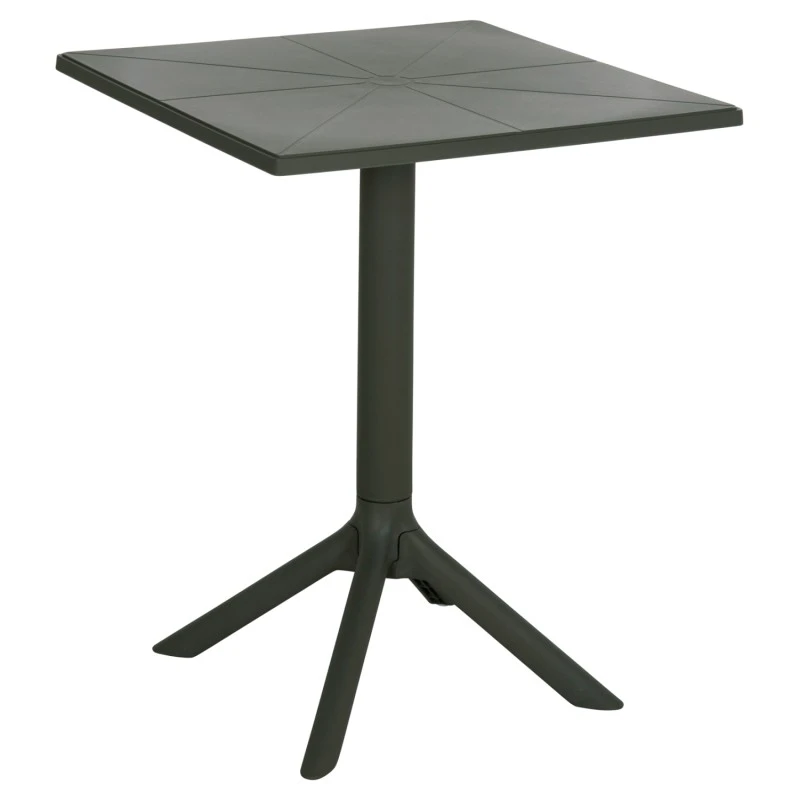 ΤΡΑΠΕΖΙ ΠΟΛΥΠΡΟΠΥΛΕΝΙΟΥ ΤΕΤΡΑΓΩΝΟ TERRIN HM6125.15 DARK OLIVE 60,5x60,5x76,5Υεκ.
