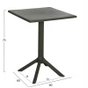 ΤΡΑΠΕΖΙ ΠΟΛΥΠΡΟΠΥΛΕΝΙΟΥ ΤΕΤΡΑΓΩΝΟ TERRIN HM6125.15 DARK OLIVE 60x60x75Υεκ.