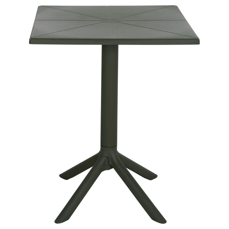 ΤΡΑΠΕΖΙ ΠΟΛΥΠΡΟΠΥΛΕΝΙΟΥ ΤΕΤΡΑΓΩΝΟ TERRIN HM6125.15 DARK OLIVE 60,5x60,5x76,5Υεκ.