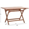 ΤΡΑΠΕΖΙ ΠΤΥΣΣΟΜΕΝΟ ΟΡΘΟΓΩΝΙΟ ERIS HM18117 ΞΥΛΟ TEAK--ΦΥΣΙΚΟ 120x70x76Υεκ.