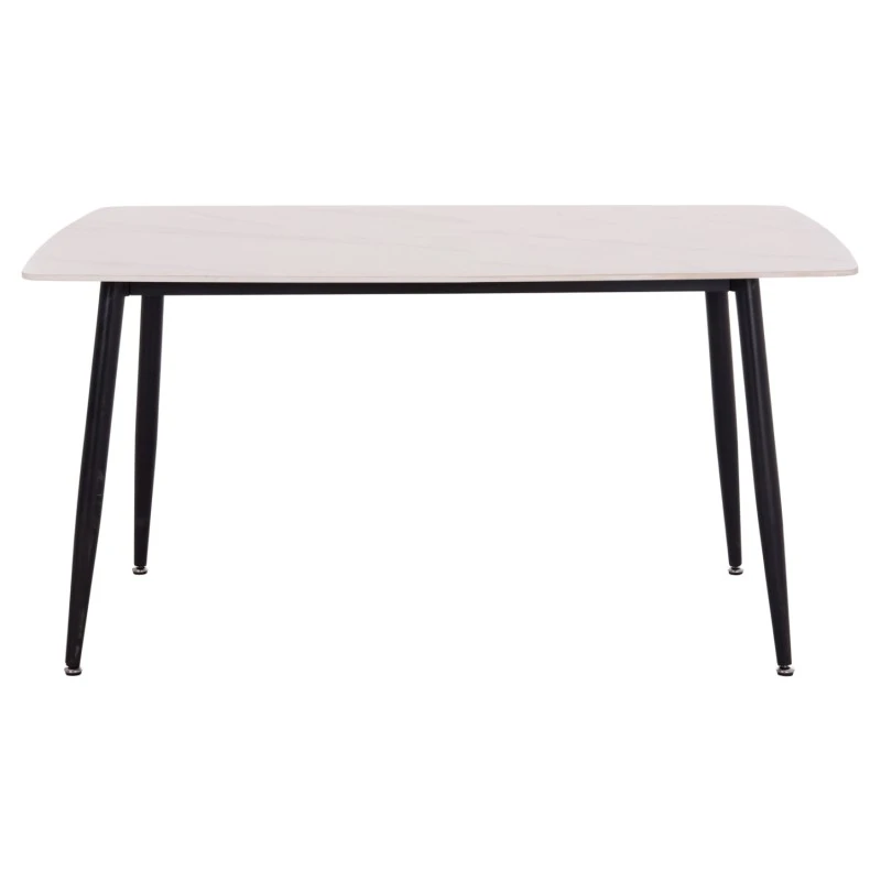 ΤΡΑΠΕΖΙ RAVEN HM18149.01 ΚΕΡΑΜΙΚΟ TOP ΜΕ ΟΨΗ ΛΕΥΚΟ ΜΑΡΜΑΡΟ 140x80x74Υεκ.