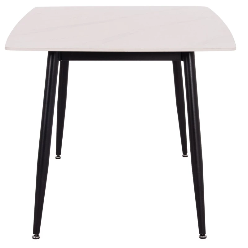 ΤΡΑΠΕΖΙ RAVEN HM18149.01 ΚΕΡΑΜΙΚΟ TOP ΜΕ ΟΨΗ ΛΕΥΚΟ ΜΑΡΜΑΡΟ 140x80x74Υεκ.