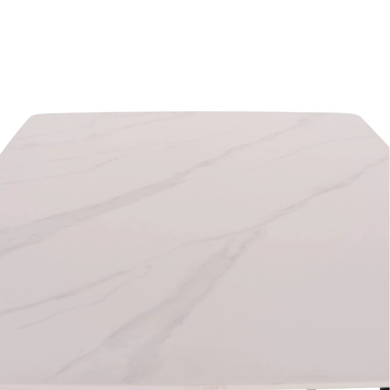 ΤΡΑΠΕΖΙ RAVEN HM18149.01 ΚΕΡΑΜΙΚΟ TOP ΜΕ ΟΨΗ ΛΕΥΚΟ ΜΑΡΜΑΡΟ 140x80x74Υεκ.