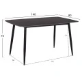 ΤΡΑΠΕΖΙ RAVEN HM18149.02 ΚΕΡΑΜΙΚΟ TOP ΜΕ ΟΨΗ ΜΑΥΡΟ ΜΑΡΜΑΡΟ 140x80x74Υεκ.
