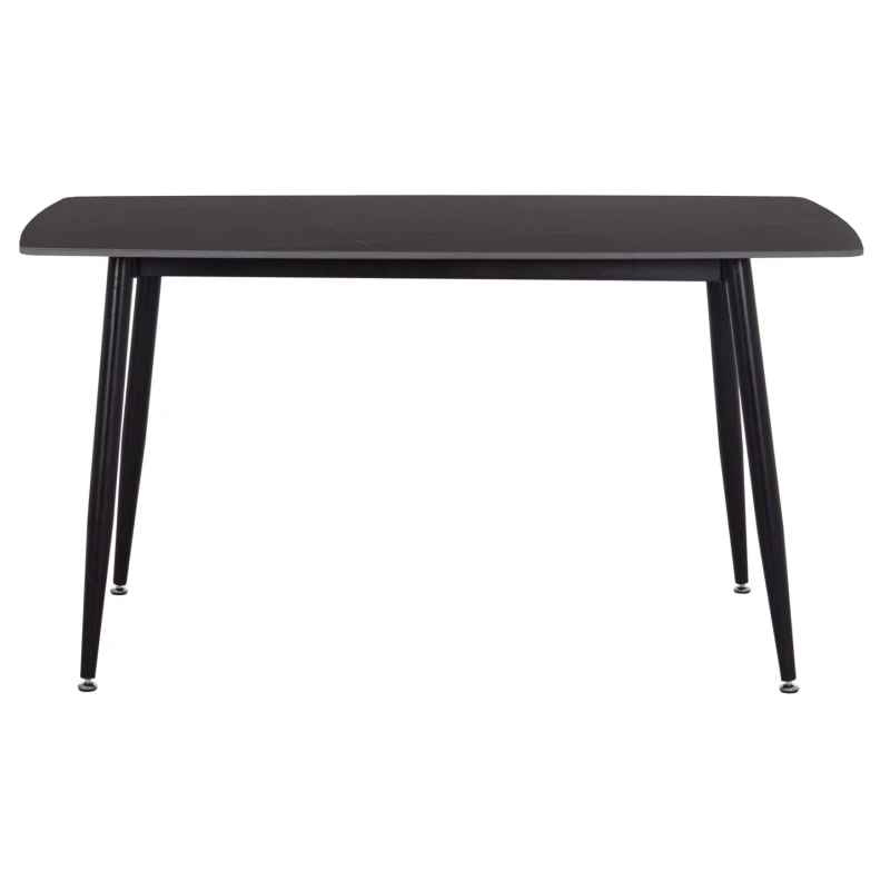 ΤΡΑΠΕΖΙ RAVEN HM18149.02 ΚΕΡΑΜΙΚΟ TOP ΜΕ ΟΨΗ ΜΑΥΡΟ ΜΑΡΜΑΡΟ 140x80x74Υεκ.