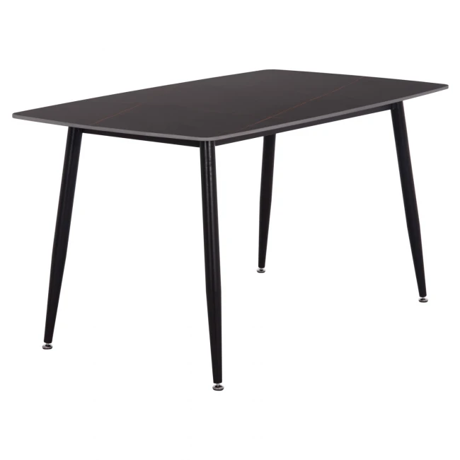 ΤΡΑΠΕΖΙ RAVEN HM18149.02 ΚΕΡΑΜΙΚΟ TOP ΜΕ ΟΨΗ ΜΑΥΡΟ ΜΑΡΜΑΡΟ 140x80x74Υεκ.