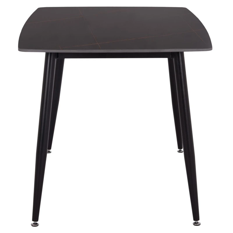 ΤΡΑΠΕΖΙ RAVEN HM18149.02 ΚΕΡΑΜΙΚΟ TOP ΜΕ ΟΨΗ ΜΑΥΡΟ ΜΑΡΜΑΡΟ 140x80x74Υεκ.