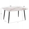 ΤΡΑΠΕΖΙ RAVEN HM18149.04 ΚΕΡΑΜΙΚΟ TOP ΜΕ ΟΨΗ ΛΕΥΚΟ/ΚΑΦΕ ΜΑΡΜΑΡΟ 140x80x74Υεκ.